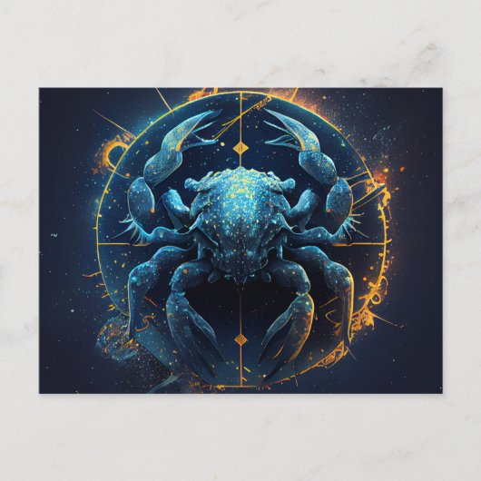 Postale Cancer Zodiac Briefkaart (Voorkant)