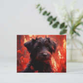 Postale Canine Brûlante Briefkaart (Staand voorkant)