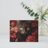 Postale Cat Fleur-kaarten Briefkaart (Staand voorkant)
