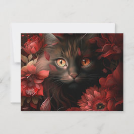 Postale Cat Fleur-kaarten Briefkaart