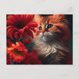 Postale Cat Fleur-kaarten Briefkaart