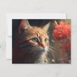 Postale Cat Fleur-kaarten Briefkaart