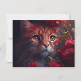 Postale Cat Fleur-kaarten Briefkaart