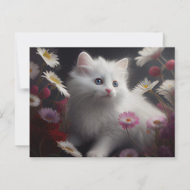 Postale Cat Fleur-kaarten Briefkaart