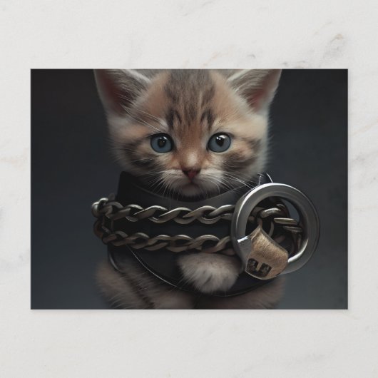 Postale Cat prisoner Briefkaart (Voorkant)
