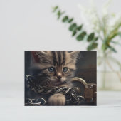 Postale Cat prisoner Briefkaart (Staand voorkant)