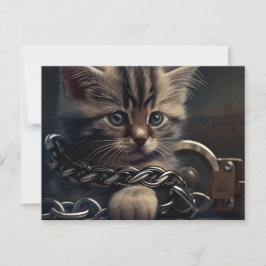 Postale Cat prisoner Briefkaart
