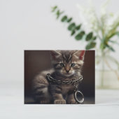 Postale Cat prisoner Briefkaart (Staand voorkant)