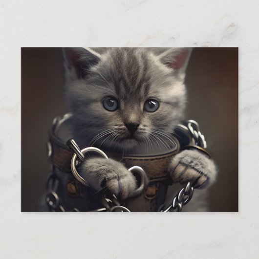 Postale Cat prisoner Briefkaart (Voorkant)