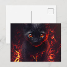 Postale Cat Red