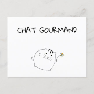 Postale Chat Gourmand Briefkaart