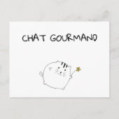 Postale Chat Gourmand Briefkaart (Voorkant)