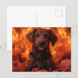 Postale Feu Fleuri Briefkaart