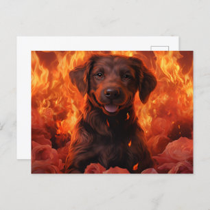 Postale Feu Fleuri Briefkaart