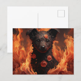 Postale Flamme Florale Briefkaart