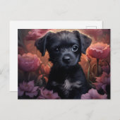 Postale Fleur Epanouie Canine Briefkaart (Voorkant / Achterkant)
