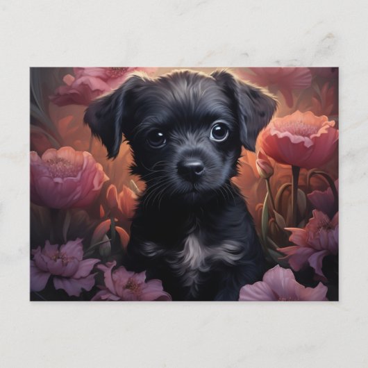 Postale Fleur Epanouie Canine Briefkaart (Voorkant)