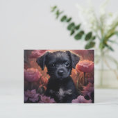 Postale Fleur Epanouie Canine Briefkaart (Staand voorkant)