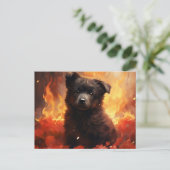 Postale Fleur Sauvage Feu-kaart Briefkaart (Staand voorkant)