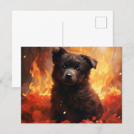 Postale Fleur Sauvage Feu-kaart Briefkaart