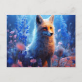 Postale fox-blauwe kaart (Voorkant)