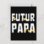 Postale FUTUR PAPA met de kuikens Briefkaart (Voorkant / Achterkant)