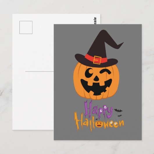 Postale Happy Halloween kaart!!! Briefkaart (Voorkant / Achterkant)