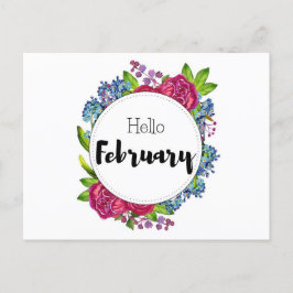 Postale Hello February Briefkaart