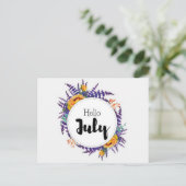 Postale Hello July Briefkaart (Staand voorkant)