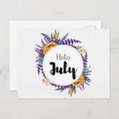 Postale Hello July Briefkaart (Voorkant / Achterkant)