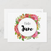 Postale Hello June-kaart Briefkaart (Voorkant / Achterkant)