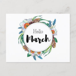 Postale Hello March Briefkaart