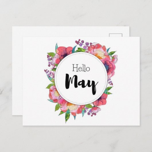 Postale Hello May-kaart Briefkaart (Voorkant / Achterkant)