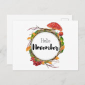 Postale Hello November Briefkaart (Voorkant / Achterkant)