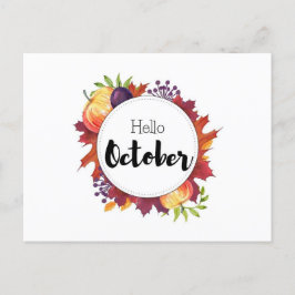 Postale Hello October-kaart Briefkaart