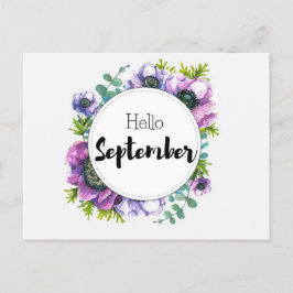 Postale Hello September Briefkaart