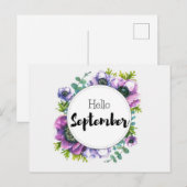 Postale Hello September Briefkaart (Voorkant / Achterkant)