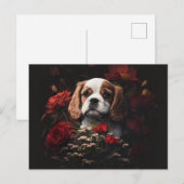 Postale hond Fleur kaarten (Voorkant / Achterkant)
