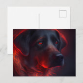 Postale hond Rode kaarten (Voorkant / Achterkant)