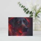 Postale hond Rode kaarten (Staand voorkant)