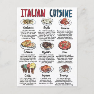 Postale Italiaanse keuken Briefkaart