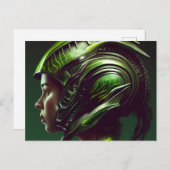 Postale kaartjes Meisjes Futurisme Briefkaart (Voorkant / Achterkant)