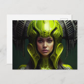 Postale kaartjes Meisjes Futurisme Briefkaart (Voorkant / Achterkant)