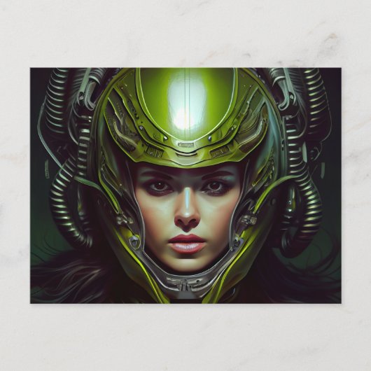 Postale kaartjes Meisjes Futurisme Briefkaart (Voorkant)