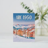 Postale Les Arcs 1950 Skigebied Briefkaart (Staand voorkant)