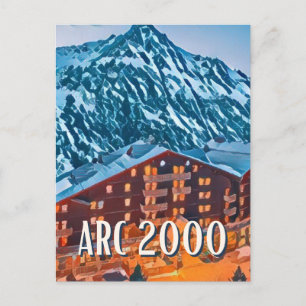 Postale Les Arcs 2000 Skiresort Briefkaart