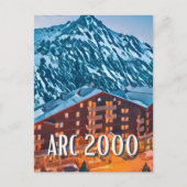 Postale Les Arcs 2000 Skiresort Briefkaart (Voorkant)