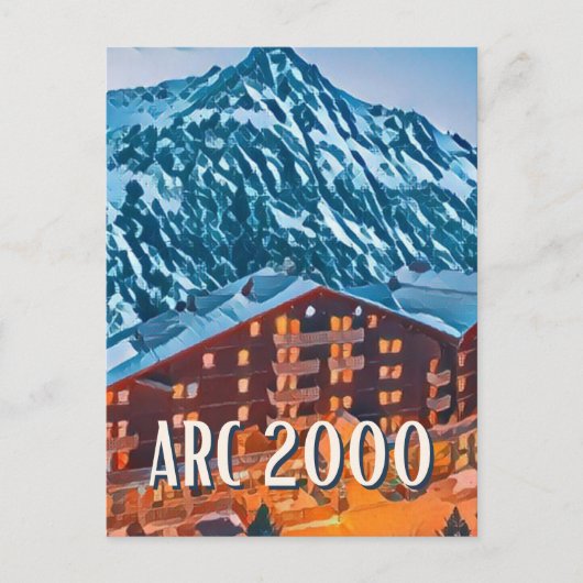 Postale Les Arcs 2000 Skiresort Briefkaart (Voorkant)