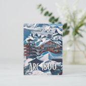 Postale Les Arcs Ski-kaart Briefkaart (Staand voorkant)