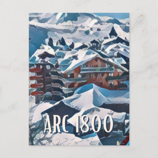 Postale Les Arcs Ski-kaart Briefkaart (Voorkant)